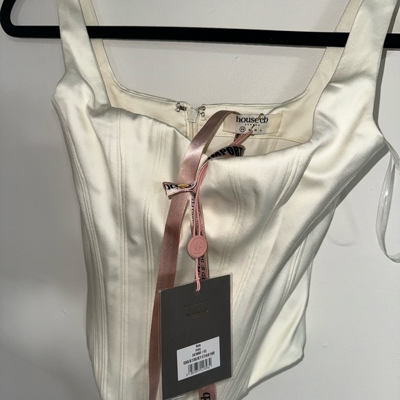 House of CB Rafa Satin Longline Corset in Ivory. XS. NWT. - Picture 10 of 15